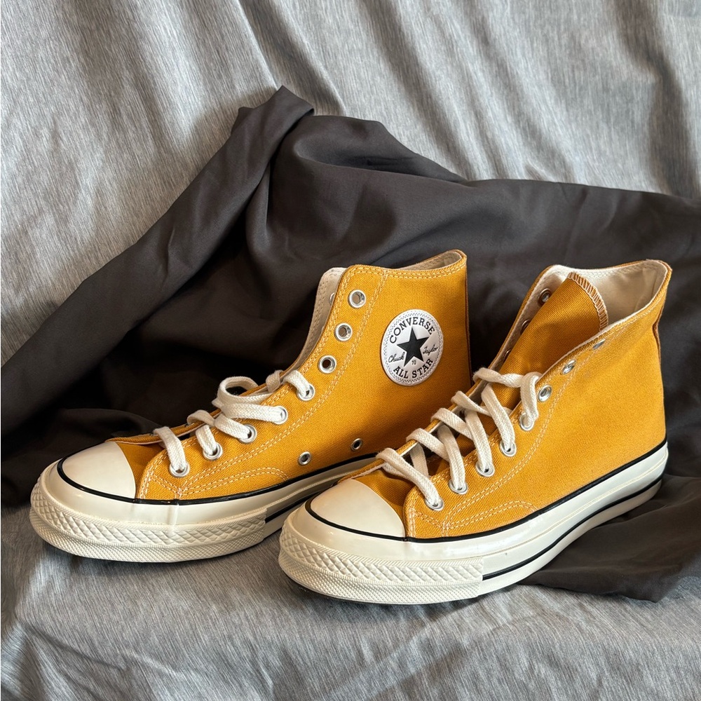 Converse Chuck 70 High Top Sneakers in Mustard Yellow